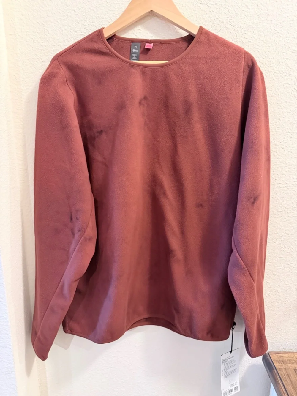 🤎 Lululemon lab Fleece Crew Pullover Diamond Dye Date Brown Pelt NWT Rare Size